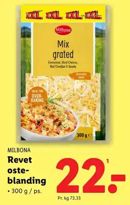 Lidl MILBONA Revet oste- blanding tilbud