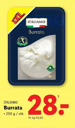 Lidl ITALIAMO Burrata tilbud
