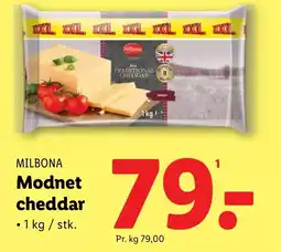 Lidl MILBONA Modnet cheddar tilbud