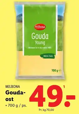 Lidl MILBONA Gouda ost tilbud