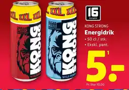 Lidl KONG STRONG Energidrik tilbud