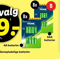 Lidl SILVERCREST®/TRONIC® Genopladelige batterier tilbud