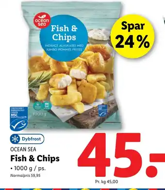 Lidl OCEAN SEA Fish & Chips tilbud