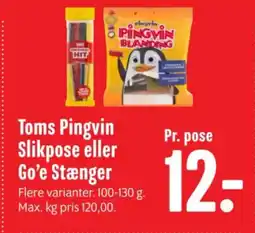 Min Købmand Toms Pingvin Slikpose eller Go'e Stænger tilbud