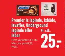 Min Købmand Premier Is Ispinde, Isbåde, Isvafler, Underground Ispinde eller Isbar tilbud