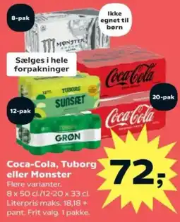 Kvickly Coca-Cola, Tuborg eller Monster tilbud
