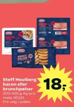 Kvickly STEFF HOULBERG bacon eller brunchpølser tilbud