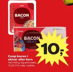Kvickly Coop bacon i skiver eller tern tilbud