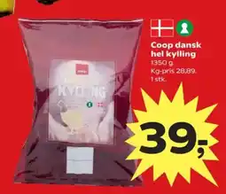 Kvickly Coop dansk hel kylling tilbud