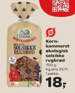 Kvickly Korn- kammeret økologisk solsikke rugbrød tilbud