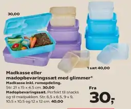 Kvickly Madkasse eller madopbevaringssæt med glimmer tilbud
