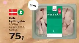Kvickly Hele kyllingelår tilbud