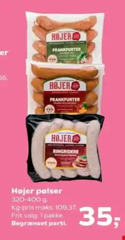 Kvickly Højer pølser tilbud