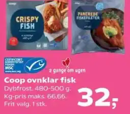 Kvickly Coop ovnklar fisk tilbud