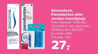 Kvickly Sensodyne, Parodontax eller Jordan mundpleje tilbud