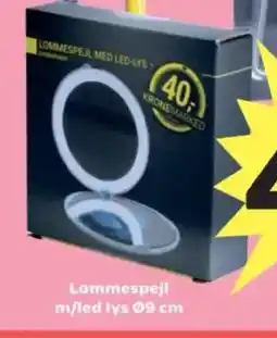 Kvickly Lommespejl m/led lys tilbud