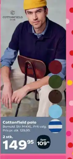 Kvickly Cottonfield polo tilbud