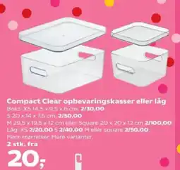 Kvickly Compact Clear opbevaringskasser eller låg tilbud