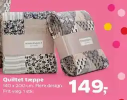 Kvickly Quiltet tæppe tilbud