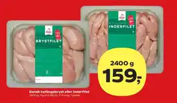 Kvickly Dansk kyllingebryst eller inderfilet tilbud