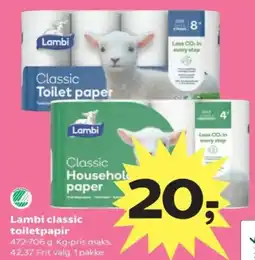 Kvickly LAMBI classic toiletpapir tilbud