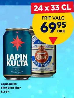 BorderShop Lapin Kulta eller Blaa Thor 5,2-6% tilbud