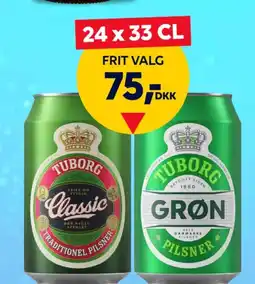 BorderShop Tuborg Classic, Grøn Pilsner tilbud