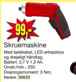 Harald Nyborg Skruemaskine, DKK 99 tilbud