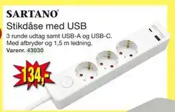Harald Nyborg Stikdåse med USB, DKK 134 tilbud
