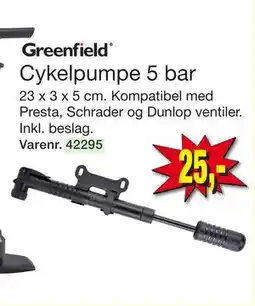 Harald Nyborg Cykelpumpe 5 bar, DKK 25 tilbud