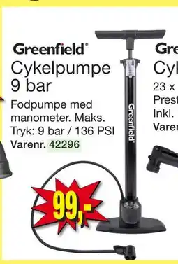 Cykelpumpe 9 bar, DKK 99