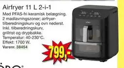 Harald Nyborg Airfryer 11 L 2-i-1, DKK 799 tilbud