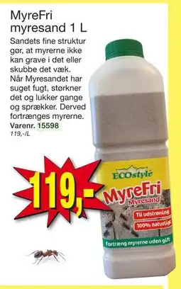 Harald Nyborg MyreFri myresand 1 L, DKK 119 tilbud