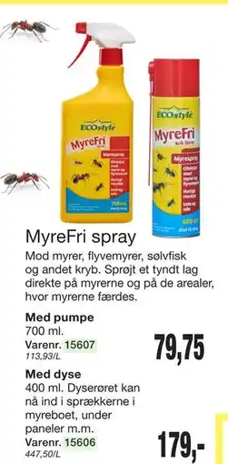 Harald Nyborg MyreFri spray tilbud
