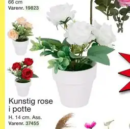 Harald Nyborg Kunstig rose i potte, DKK 10 tilbud