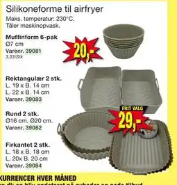 Harald Nyborg Silikoneforme til airfryer, DKK 29 tilbud