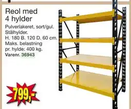 Harald Nyborg Reol med 4 hylder, DKK 799 tilbud