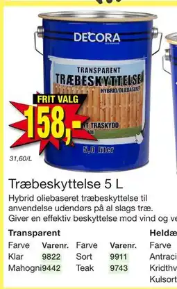 Harald Nyborg Træbeskyttelse 5 L, DKK 158 tilbud