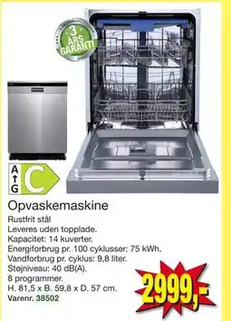 Harald Nyborg Opvaskemaskine, DKK 2999 tilbud