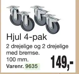 Harald Nyborg Hjul 4-pak, DKK 149 tilbud