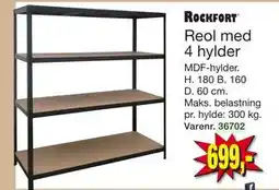 Harald Nyborg Reol med 4 hylder, DKK 699 tilbud