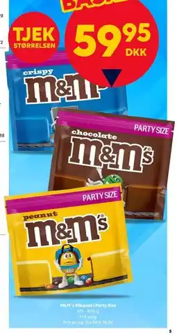 BorderShop M&M´s Slikpose i Party Size, DKK 59.95 tilbud