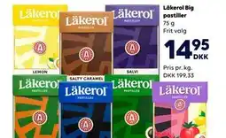 BorderShop Läkerol Big pastiller, DKK 14.95 tilbud