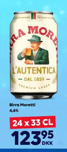 BorderShop Birra Moretti 4,6%, DKK 123.95 tilbud