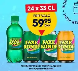 BorderShop Faxe Kondi Original, 0 Kalorier, Appelsin eller Appalsin 0 Kalorier, DKK 59.95 tilbud
