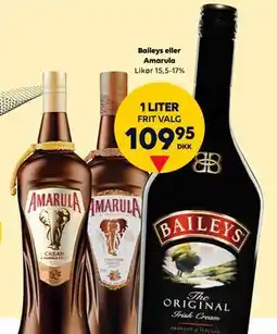 BorderShop Baileys eller Amarula, DKK 109.95 tilbud