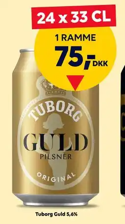 BorderShop Tuborg Guld 5,6%, DKK 75 tilbud