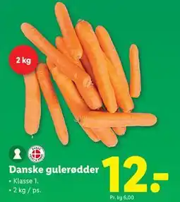 Lidl Danske gulerødder, DKK 12 tilbud