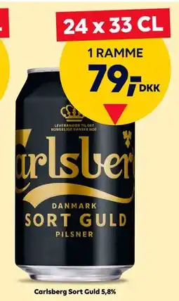 BorderShop Carlsberg Sort Guld 5,8%, DKK 79 tilbud