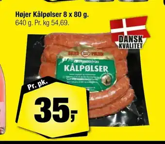 Calle Højer Kålpølser 8 x 80 g tilbud
